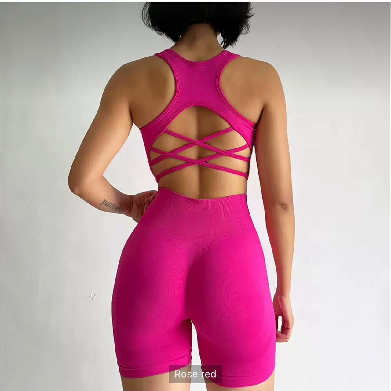 Cross-border Seamless Yoga Clothing suit Vest
Shorts Two-piece Fitness