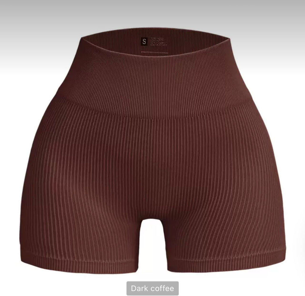 Title: Yoga clothes European and American seamless sports shorts hip lifting running fitness high waist thread no embarrassment line shorts for women
